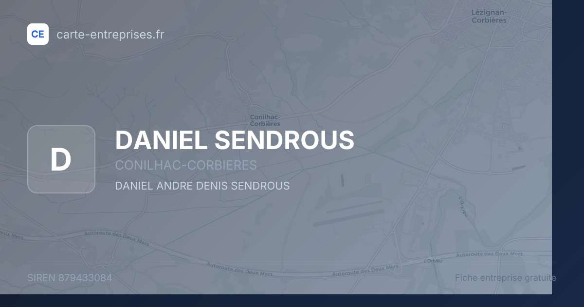 DANIEL SENDROUS — 879433084 — fiche entreprise