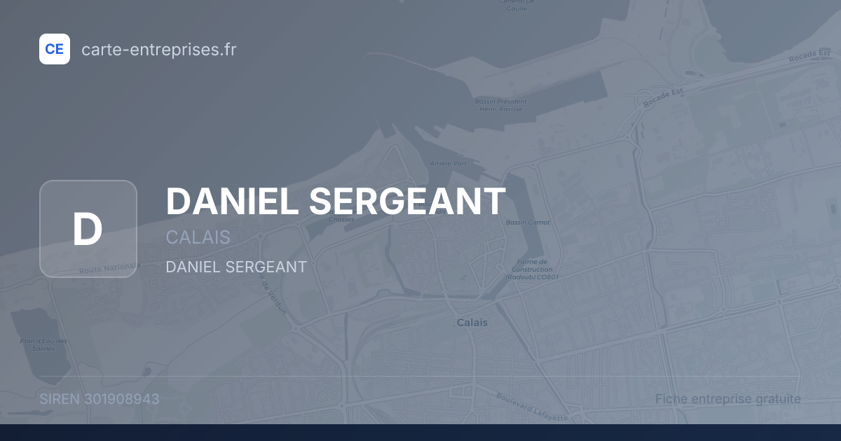 DANIEL SERGEANT — 301908943 — fiche entreprise
