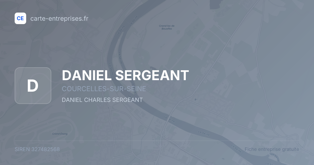 DANIEL SERGEANT — 327482568 — fiche entreprise
