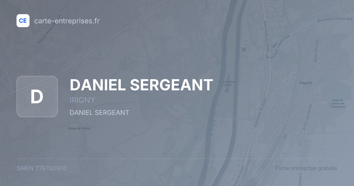 DANIEL SERGEANT — 779700970 — fiche entreprise