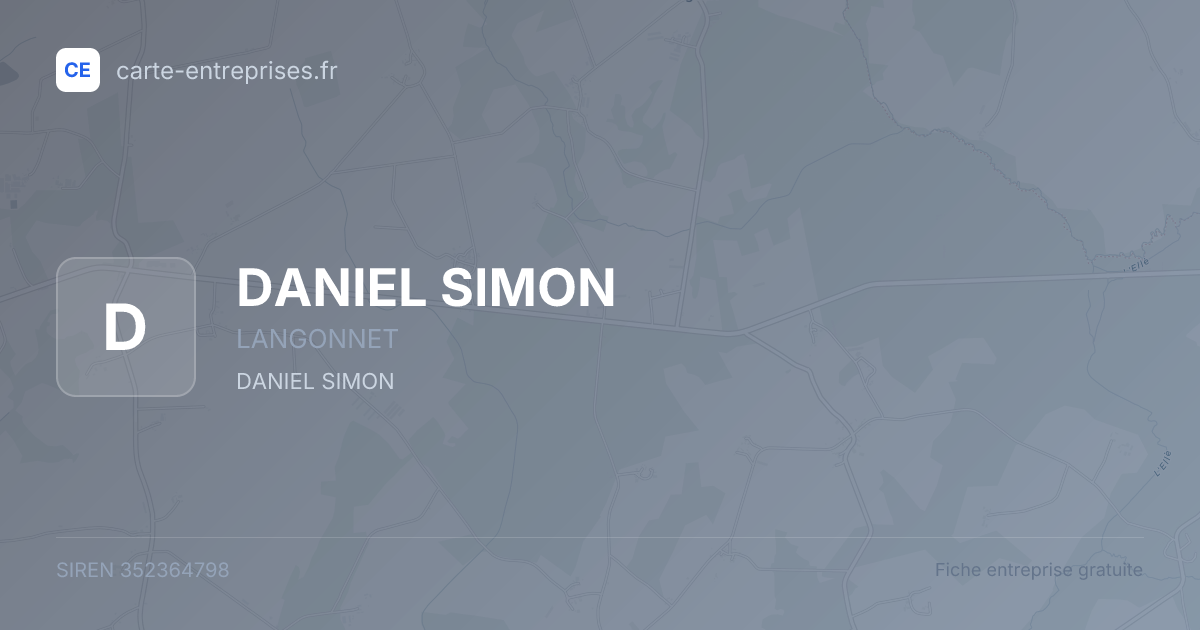 DANIEL SIMON — 352364798 — fiche entreprise