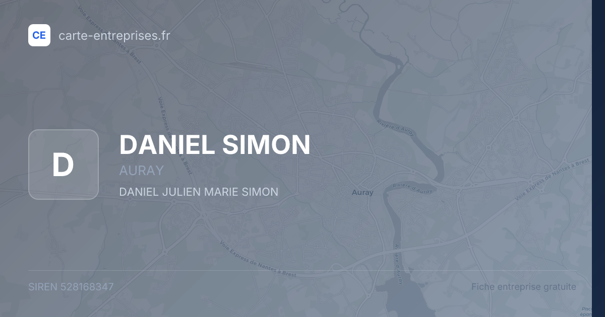 DANIEL SIMON — 528168347 — fiche entreprise