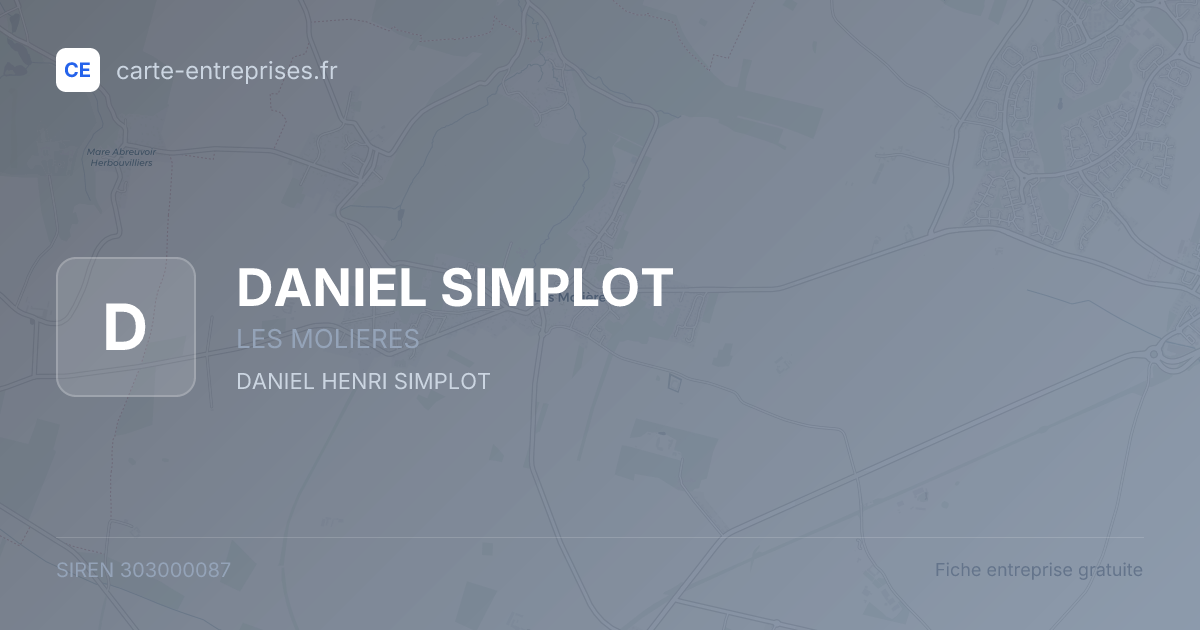 DANIEL SIMPLOT — 303000087 — fiche entreprise