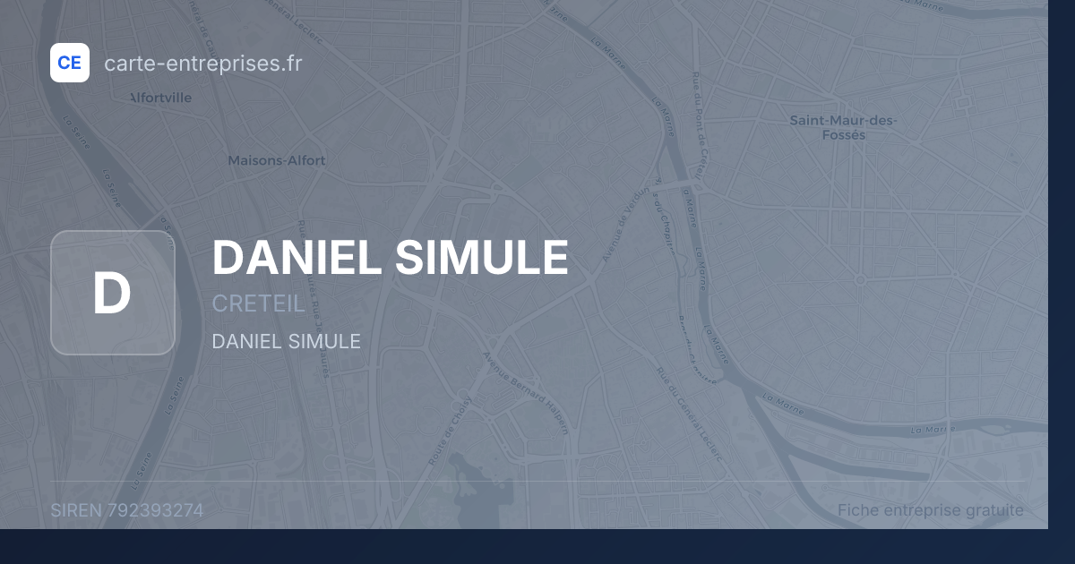DANIEL SIMULE — 792393274 — fiche entreprise