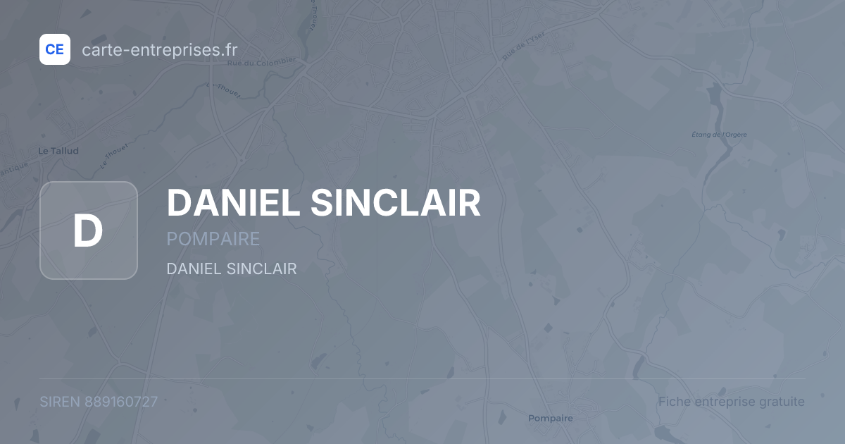 DANIEL SINCLAIR — 889160727 — fiche entreprise
