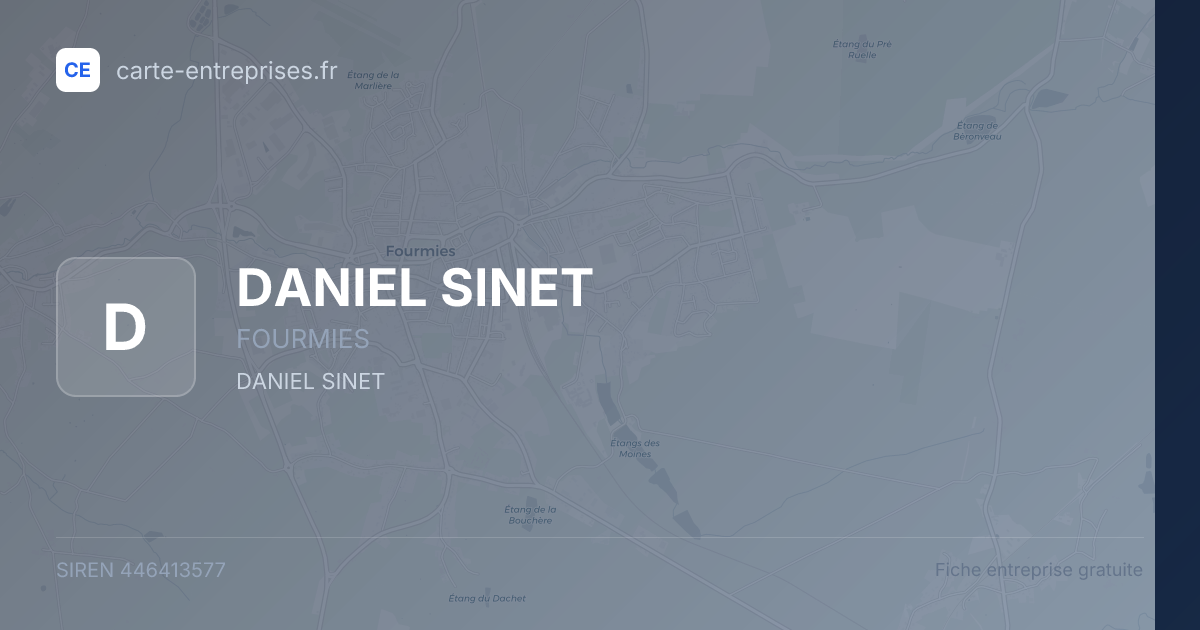 DANIEL SINET — 446413577 — fiche entreprise