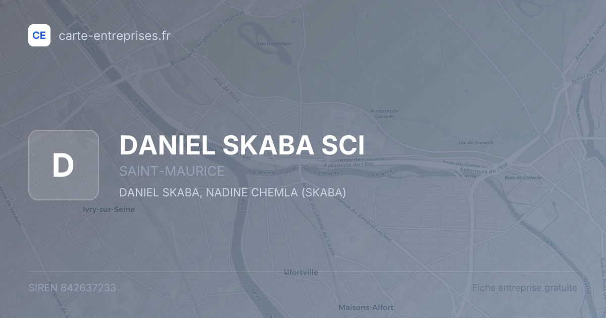 DANIEL SKABA SCI — 842637233 — fiche entreprise