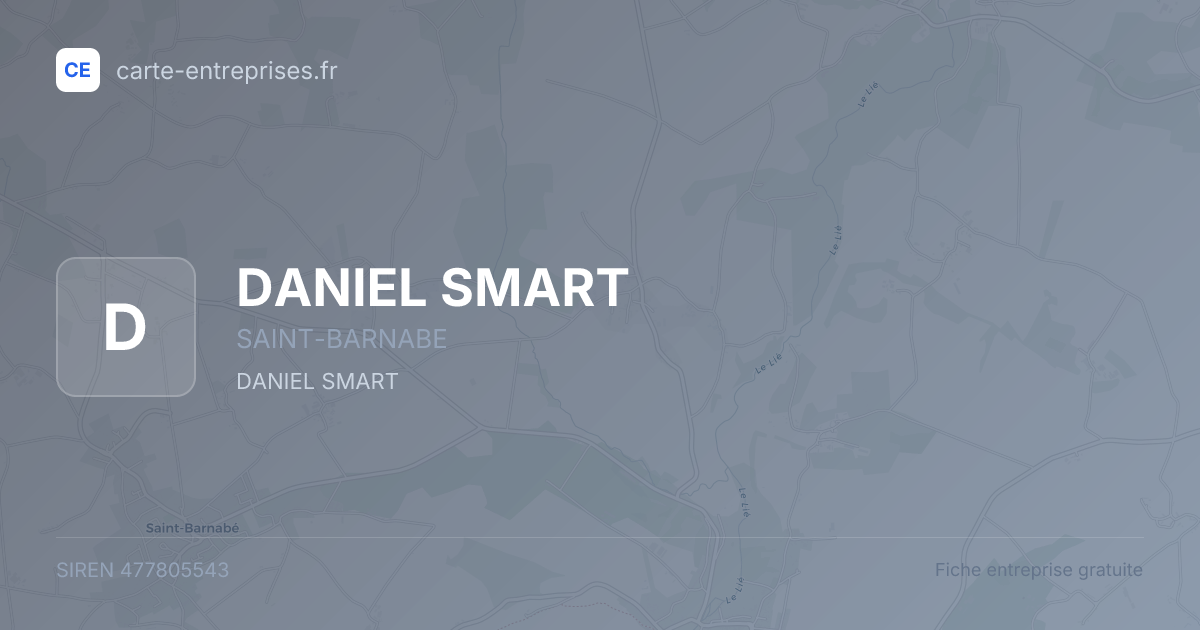 DANIEL SMART — 477805543 — fiche entreprise