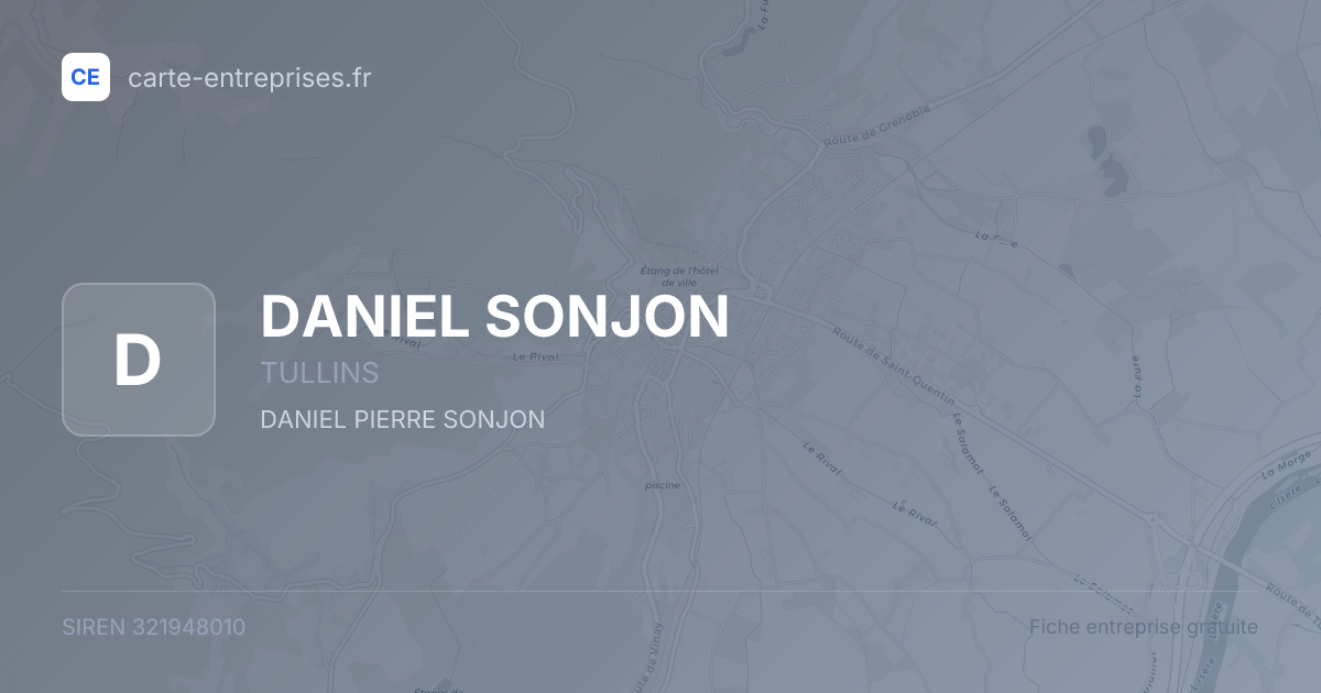 DANIEL SONJON — 321948010 — fiche entreprise