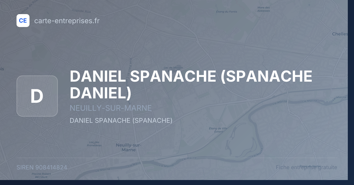 DANIEL SPANACHE (SPANACHE DANIEL) — 908414824 — fiche entreprise