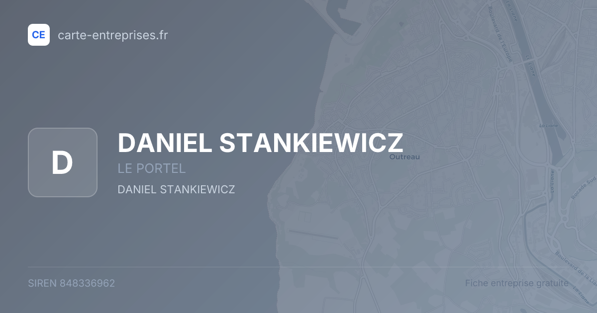 DANIEL STANKIEWICZ — 848336962 — fiche entreprise