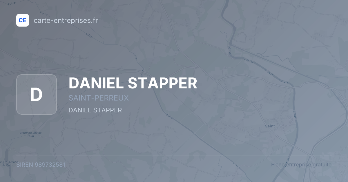 DANIEL STAPPER — 989732581 — fiche entreprise