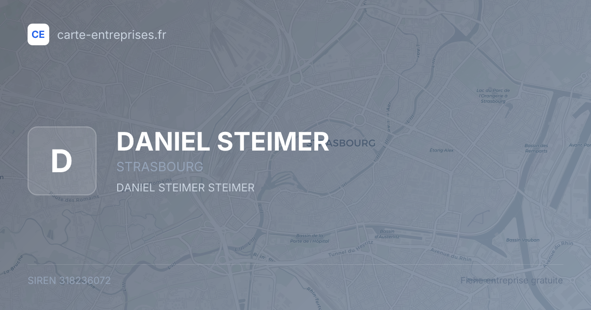 DANIEL STEIMER — 318236072 — fiche entreprise