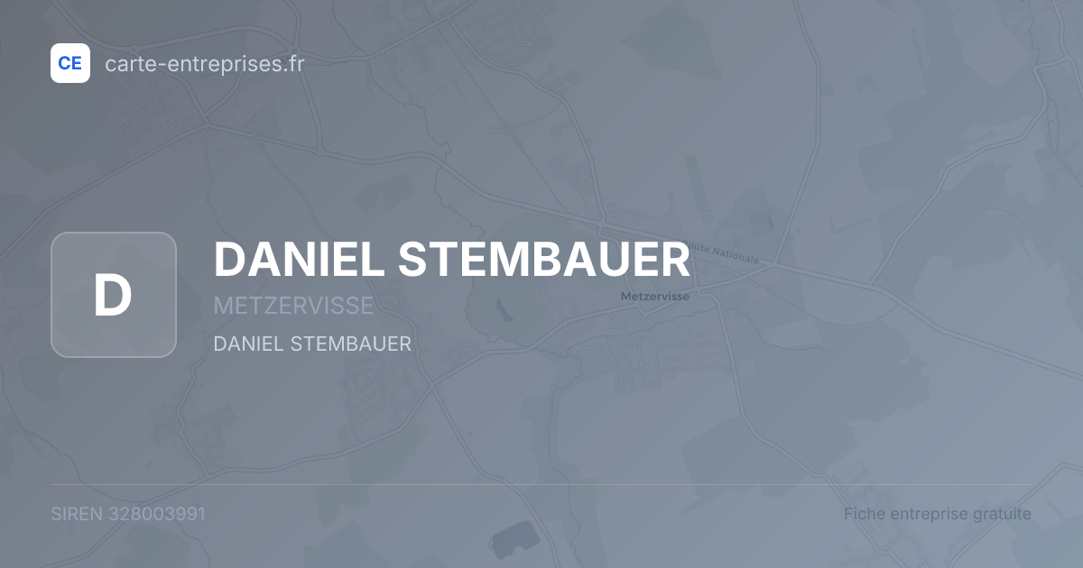 DANIEL STEMBAUER — 328003991 — fiche entreprise