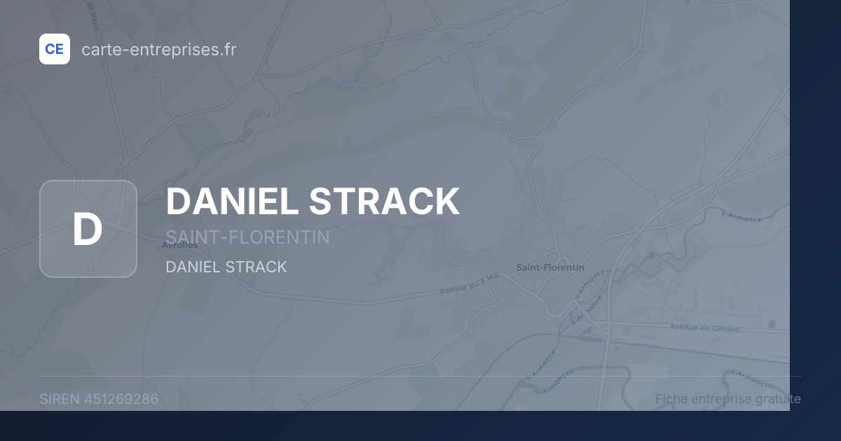 DANIEL STRACK — 451269286 — fiche entreprise