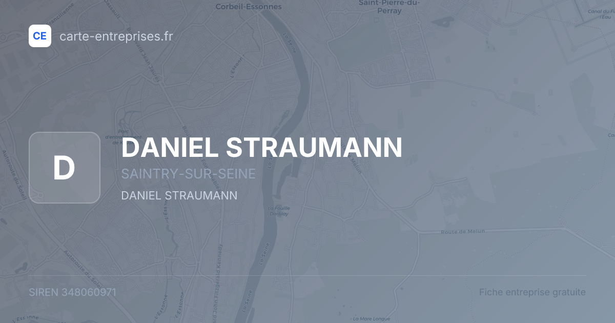 DANIEL STRAUMANN — 348060971 — fiche entreprise