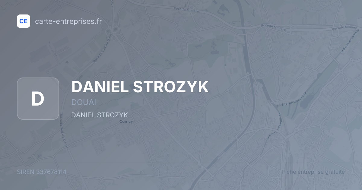DANIEL STROZYK — 337678114 — fiche entreprise