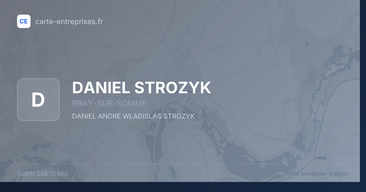 DANIEL STROZYK — 349115980 — fiche entreprise