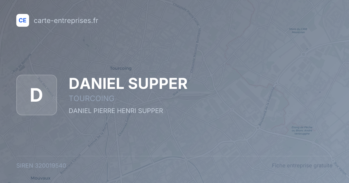 DANIEL SUPPER — 320019540 — fiche entreprise