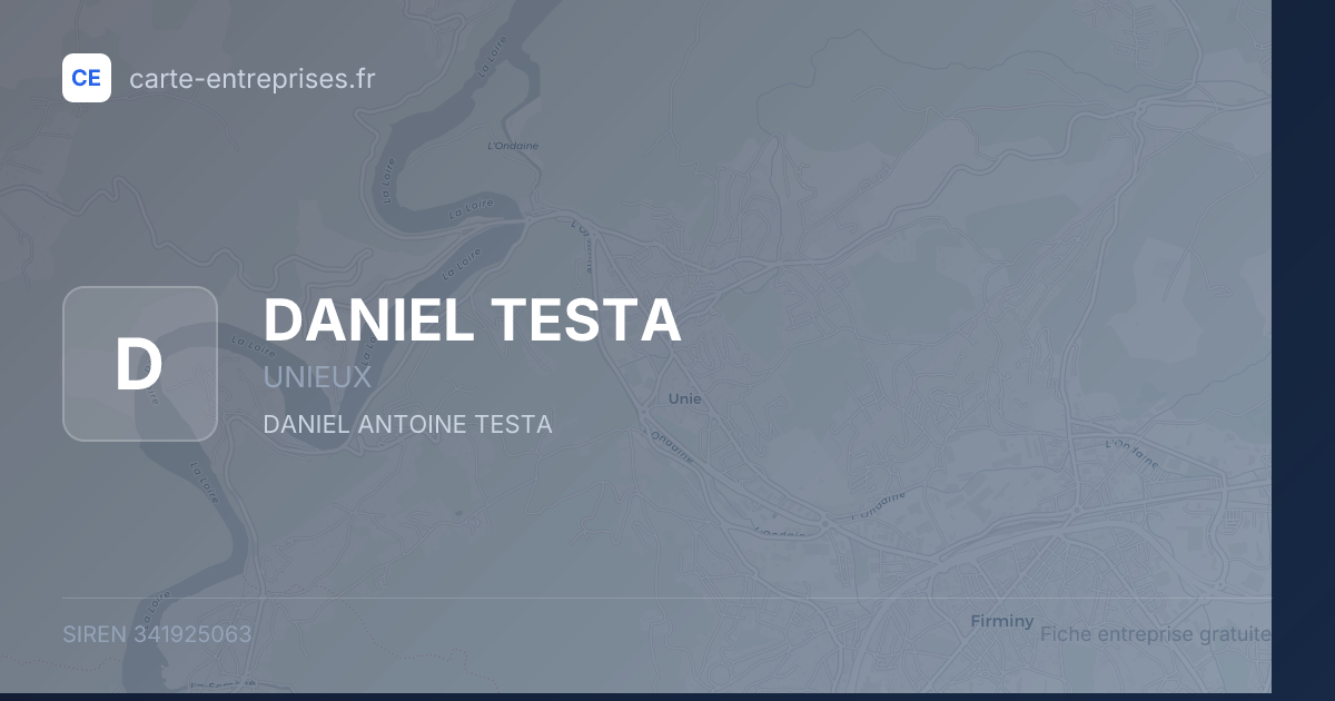 DANIEL TESTA — 341925063 — fiche entreprise
