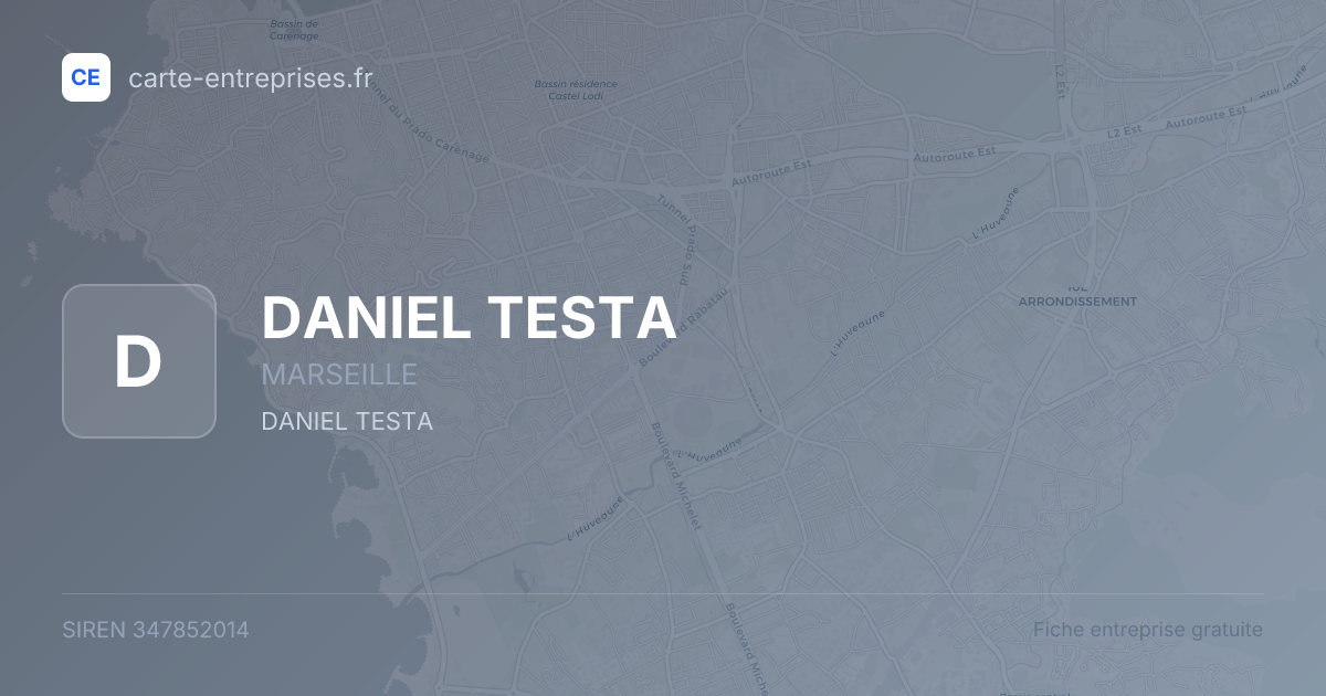 DANIEL TESTA — 347852014 — fiche entreprise