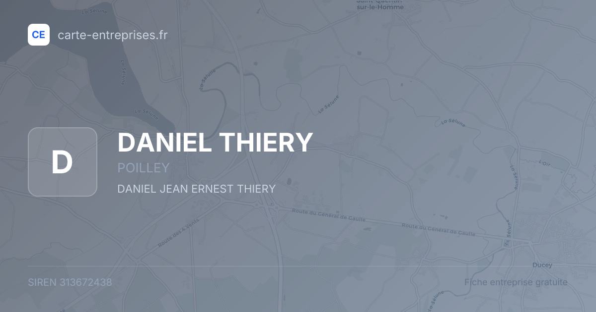 DANIEL THIERY — 313672438 — fiche entreprise