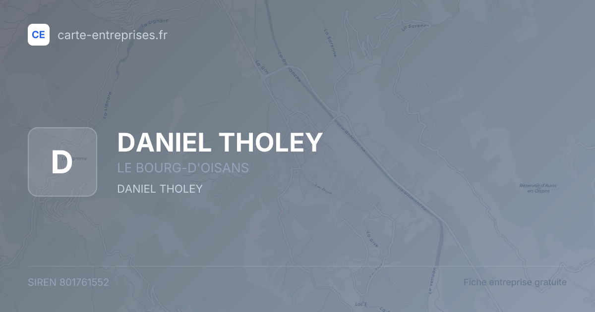 DANIEL THOLEY — 801761552 — fiche entreprise