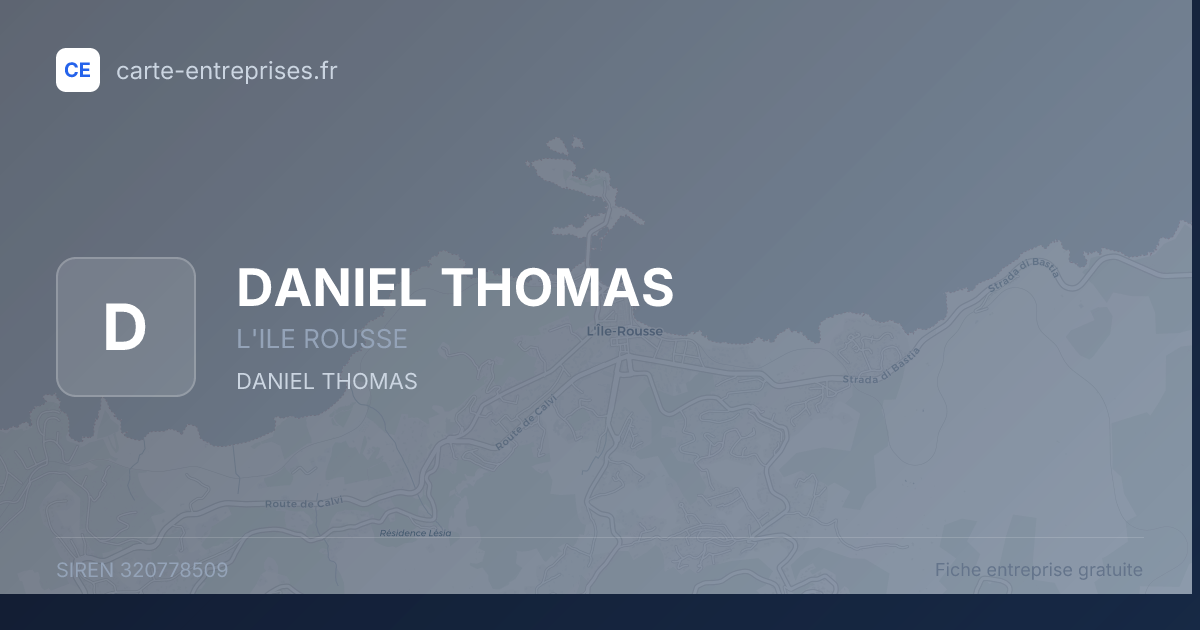 DANIEL THOMAS — 320778509 — fiche entreprise