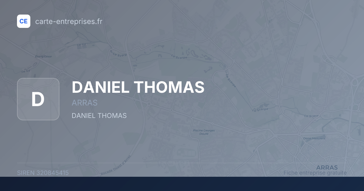 DANIEL THOMAS — 320845415 — fiche entreprise