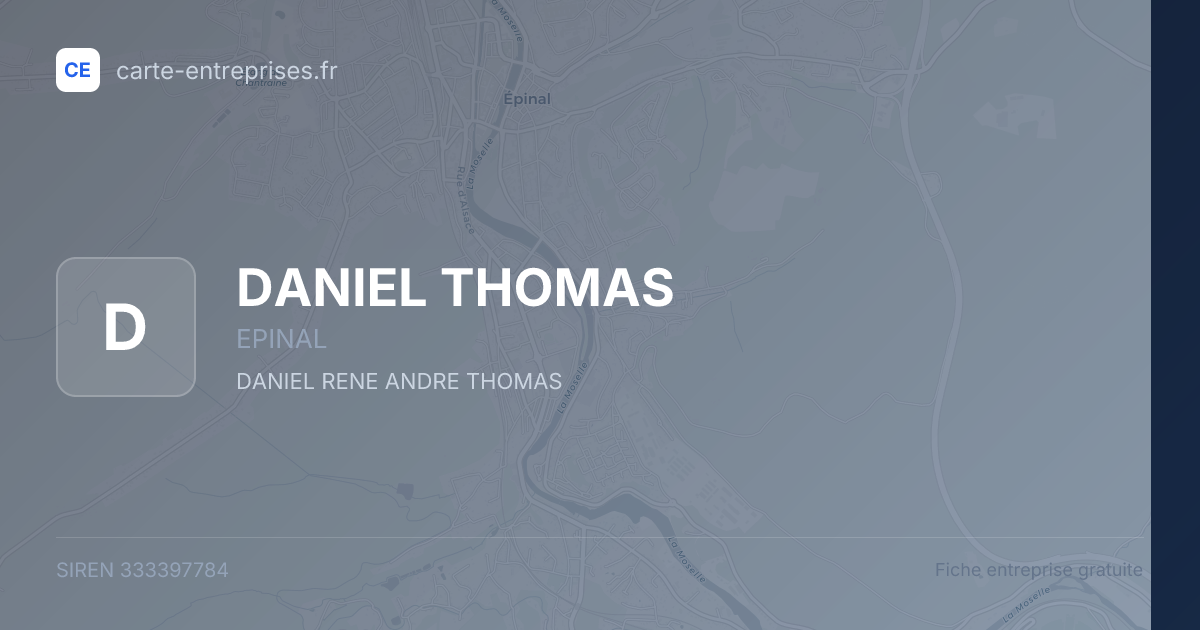 DANIEL THOMAS — 333397784 — fiche entreprise