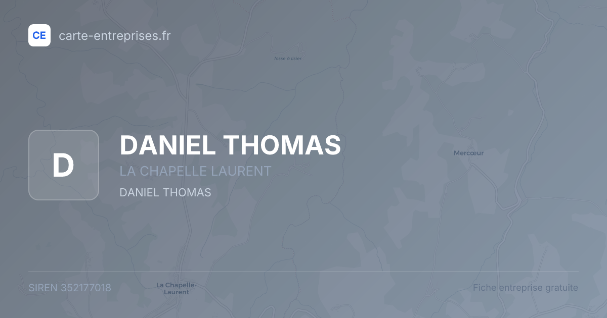 DANIEL THOMAS — 352177018 — fiche entreprise