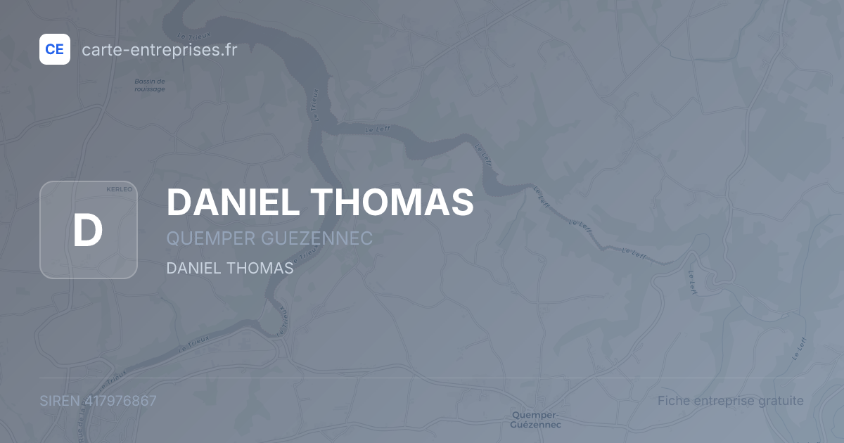 DANIEL THOMAS — 417976867 — fiche entreprise