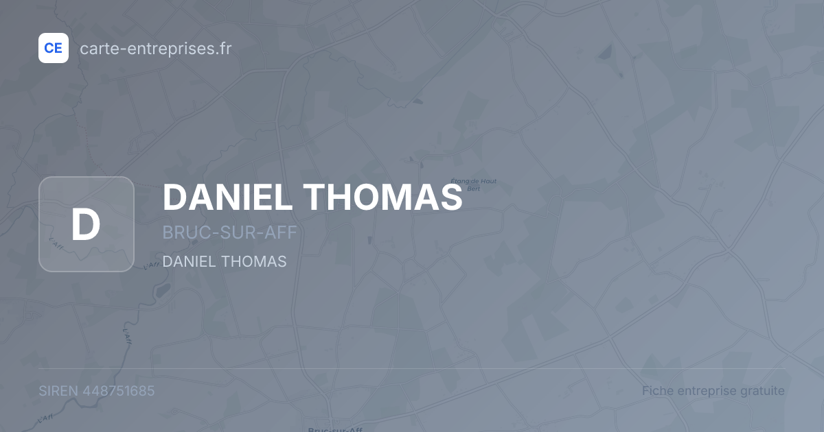 DANIEL THOMAS — 448751685 — fiche entreprise