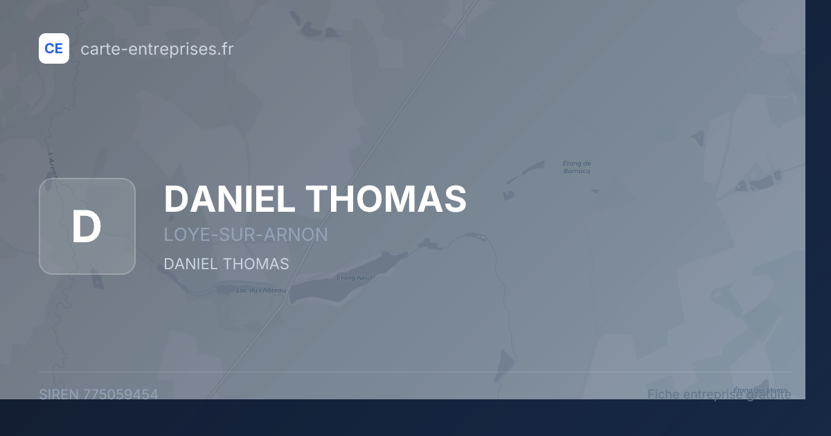 DANIEL THOMAS — 775059454 — fiche entreprise