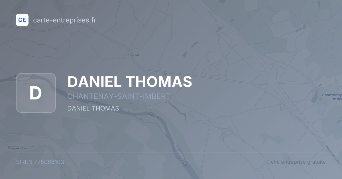 DANIEL THOMAS — 775066103 — fiche entreprise