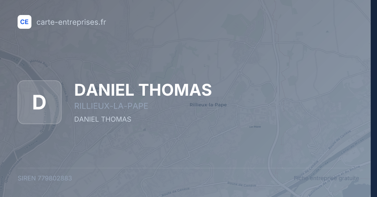 DANIEL THOMAS — 779802883 — fiche entreprise