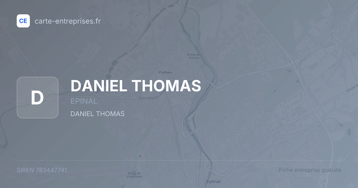 DANIEL THOMAS — 783447741 — fiche entreprise