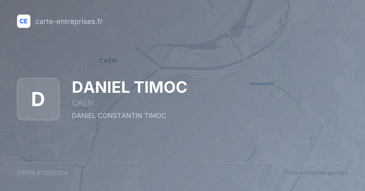 DANIEL TIMOC — 811595024 — fiche entreprise