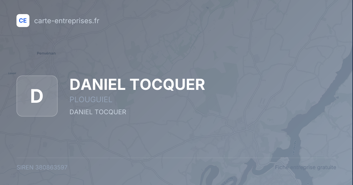 DANIEL TOCQUER — 380863597 — fiche entreprise