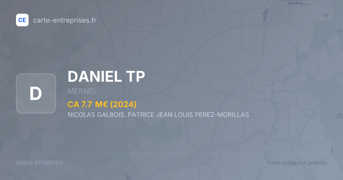 DANIEL TP — 879860211 — fiche entreprise