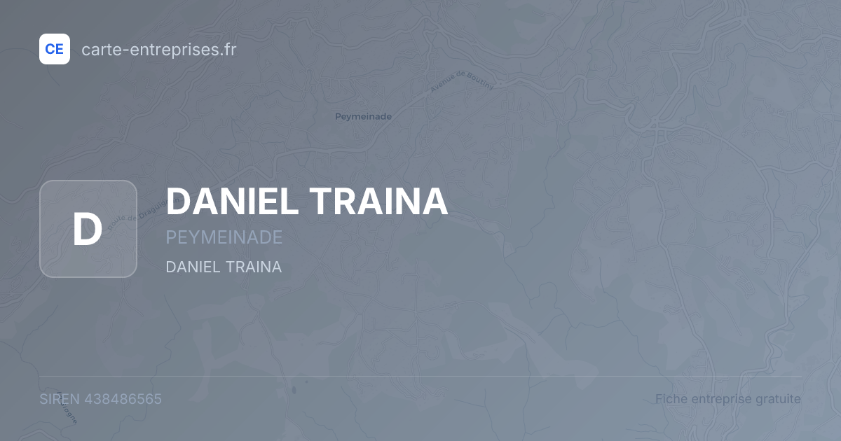 DANIEL TRAINA — 438486565 — fiche entreprise