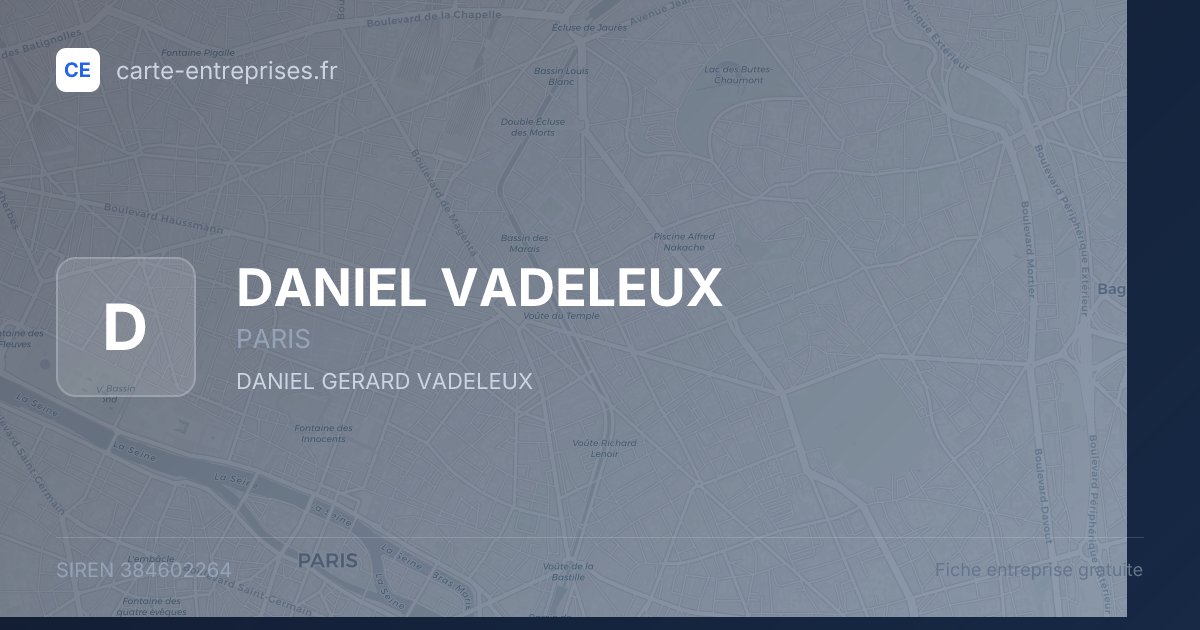 DANIEL VADELEUX — 384602264 — fiche entreprise