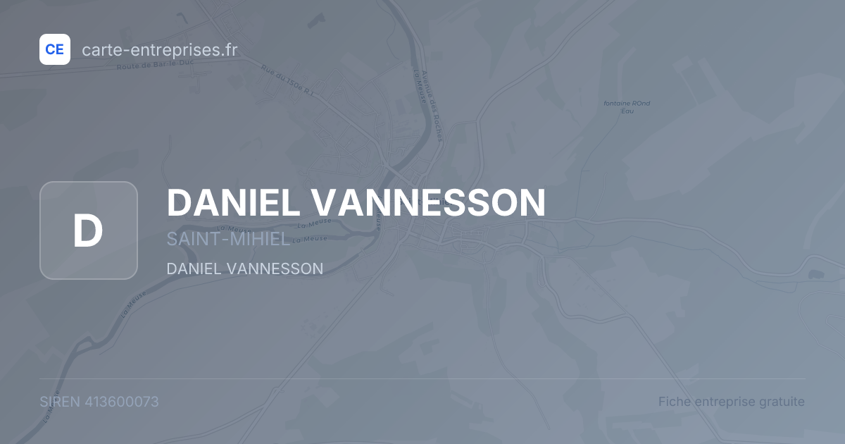DANIEL VANNESSON — 413600073 — fiche entreprise