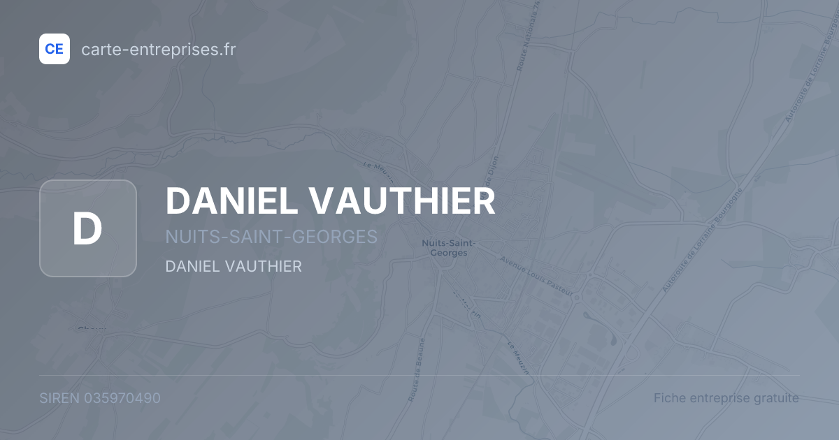 DANIEL VAUTHIER — 035970490 — fiche entreprise