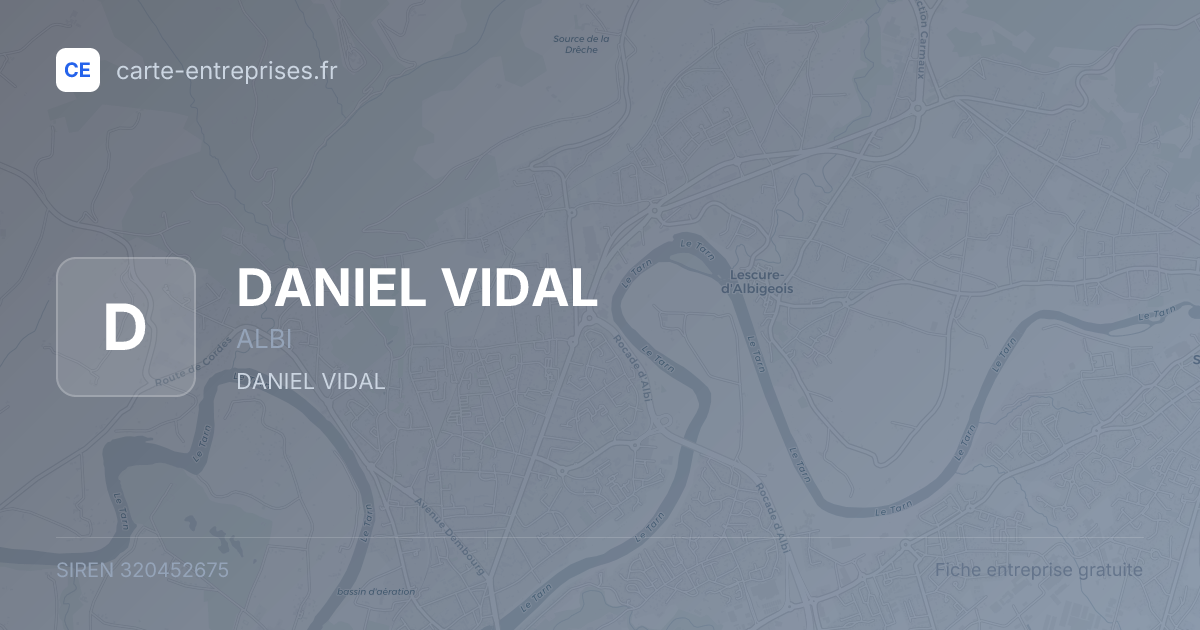 DANIEL VIDAL — 320452675 — fiche entreprise