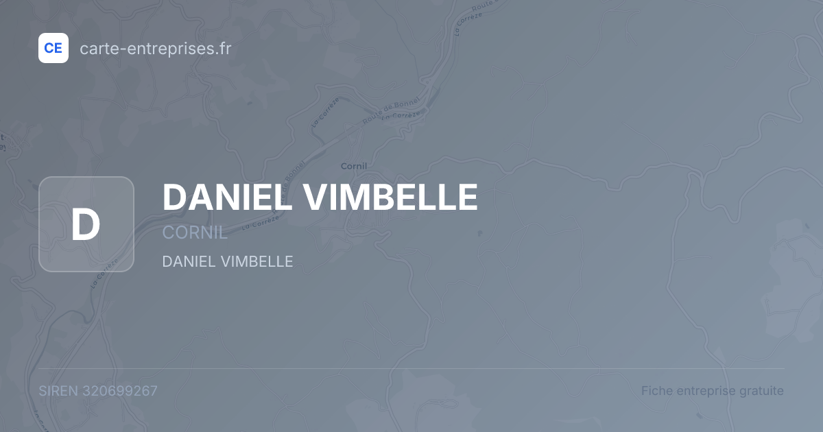 DANIEL VIMBELLE — 320699267 — fiche entreprise