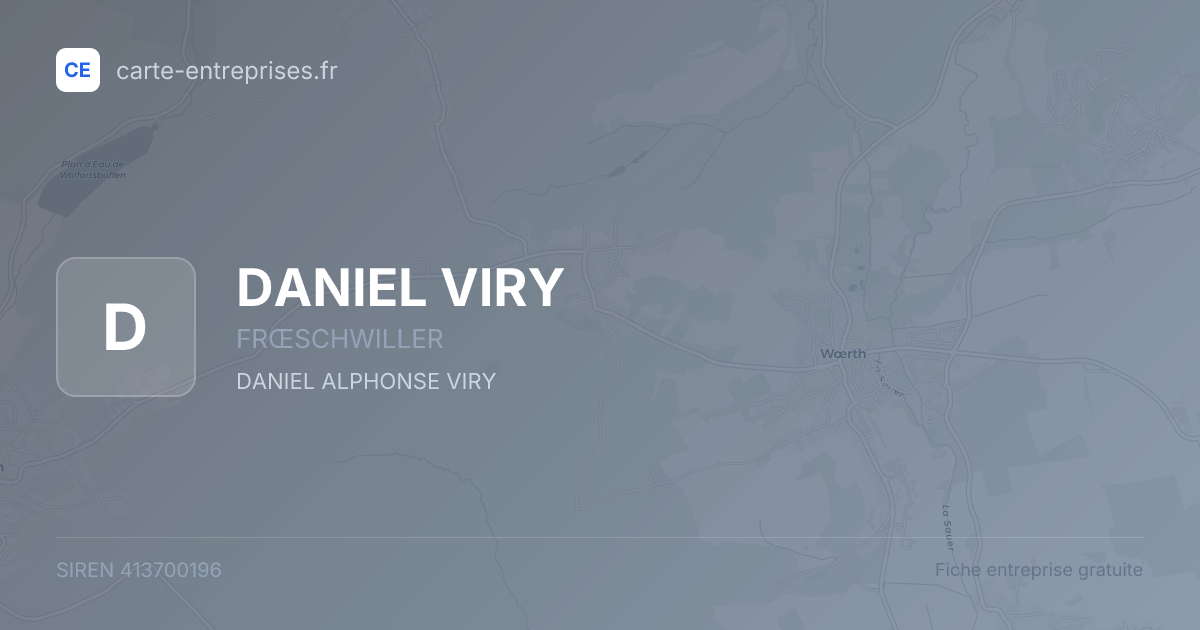 DANIEL VIRY — 413700196 — fiche entreprise