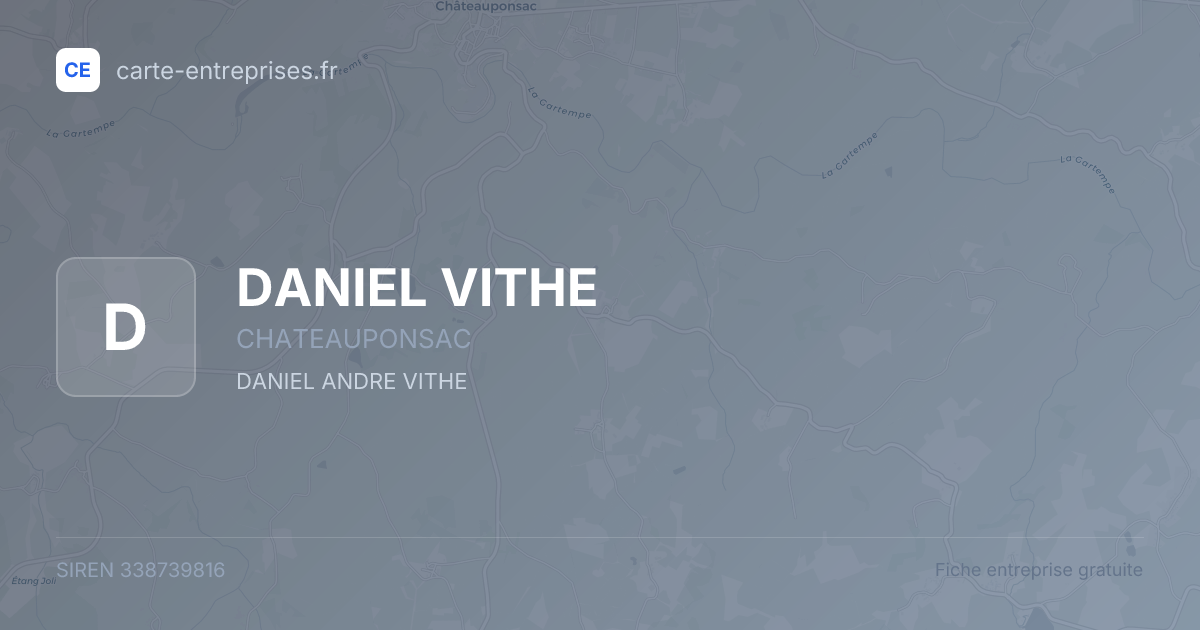 DANIEL VITHE — 338739816 — fiche entreprise