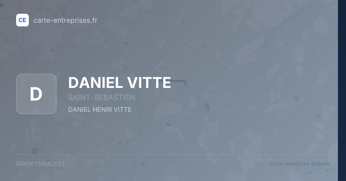 DANIEL VITTE — 751542523 — fiche entreprise