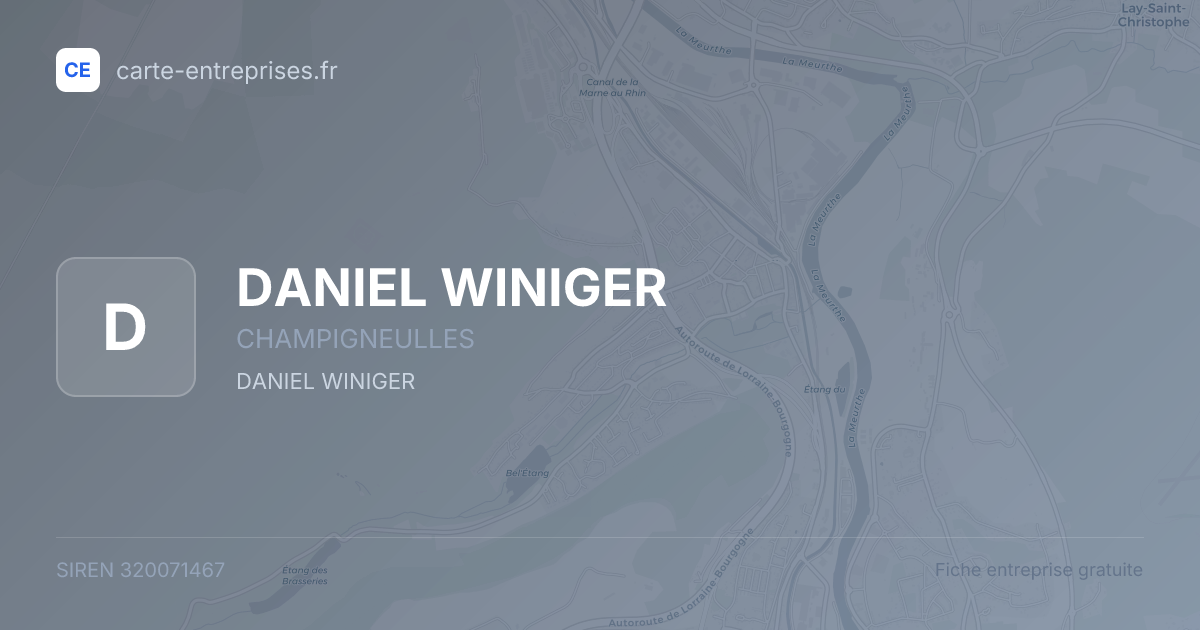 DANIEL WINIGER — 320071467 — fiche entreprise